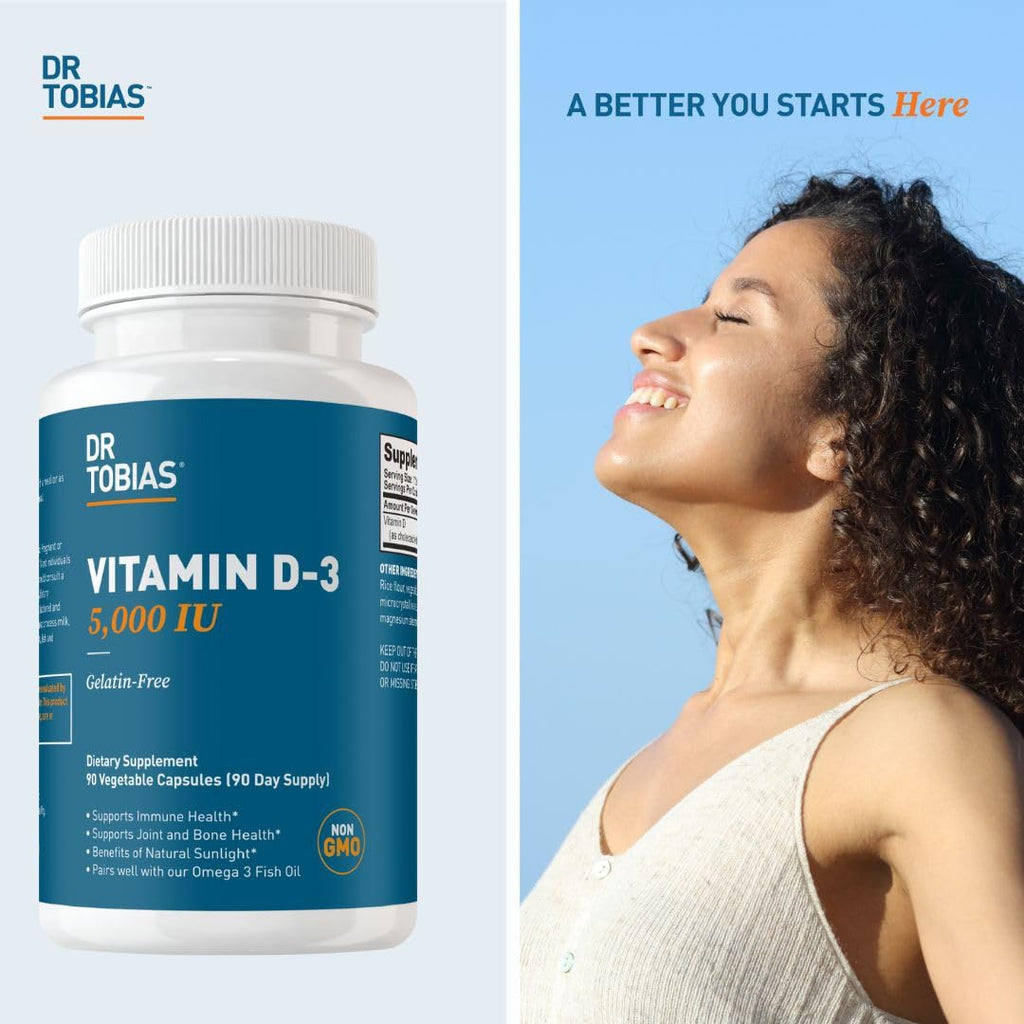 Dr. Tobias Vitamin D3 5000 IU - 90 Capsules - image 7