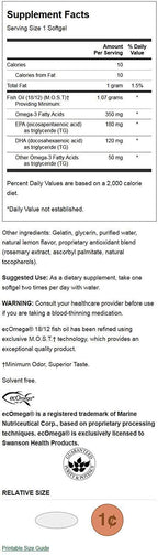 Swanson EFA EPA and DHA Lemon Cardiovascular Support - 120 Softgels - image 2