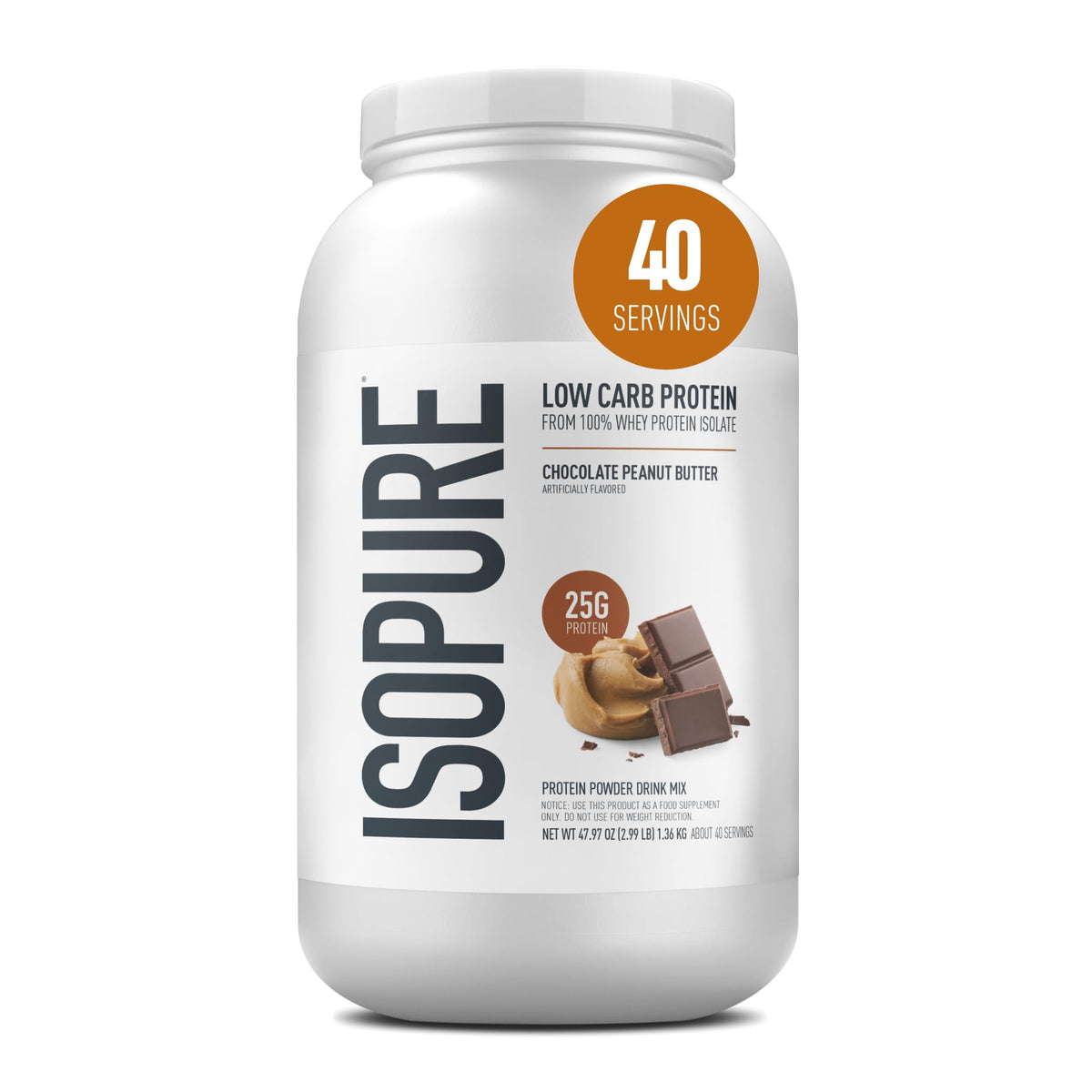 Isopure Zero Carb Low Carb Whey Isolate Protein Powder