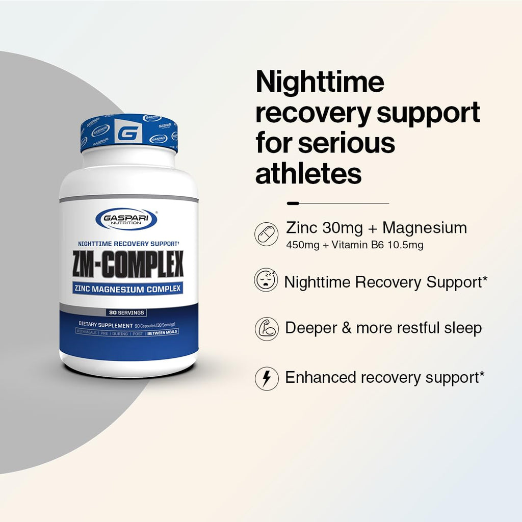 Gaspari Nutrition ZM-Complex Nighttime Recovery - 90 Capsules - image 3