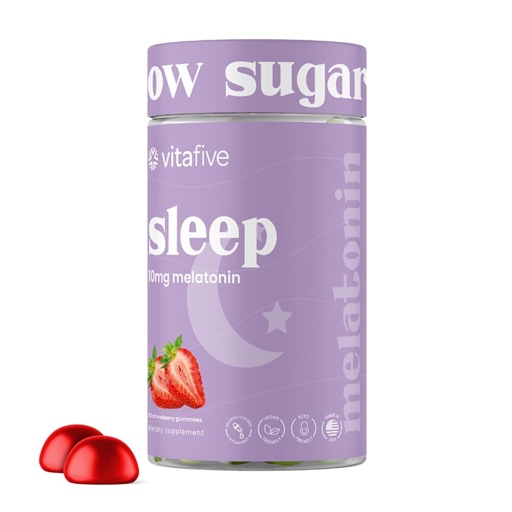 vitafive Extra Strength Melatonin Gummies 10 mg Sleep Aid - 50 Count
