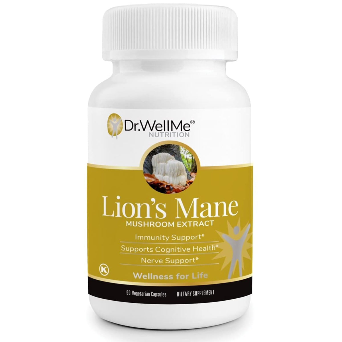 DR WELLME NUTRITION Lion's Mane Mushroom 500mg - 90 Capsules