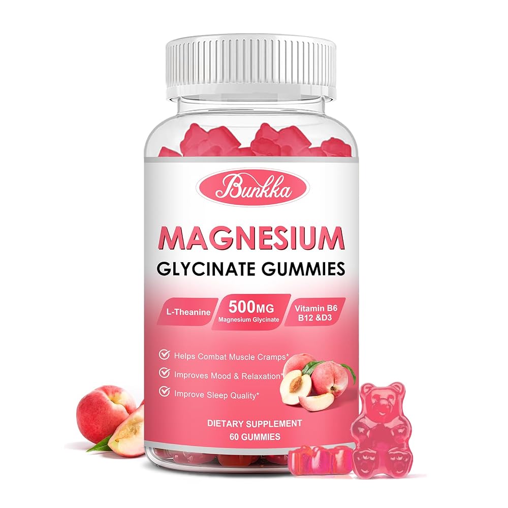 Bunkka Magnesium Glycinate Gummies 500mg - 60 Gummies