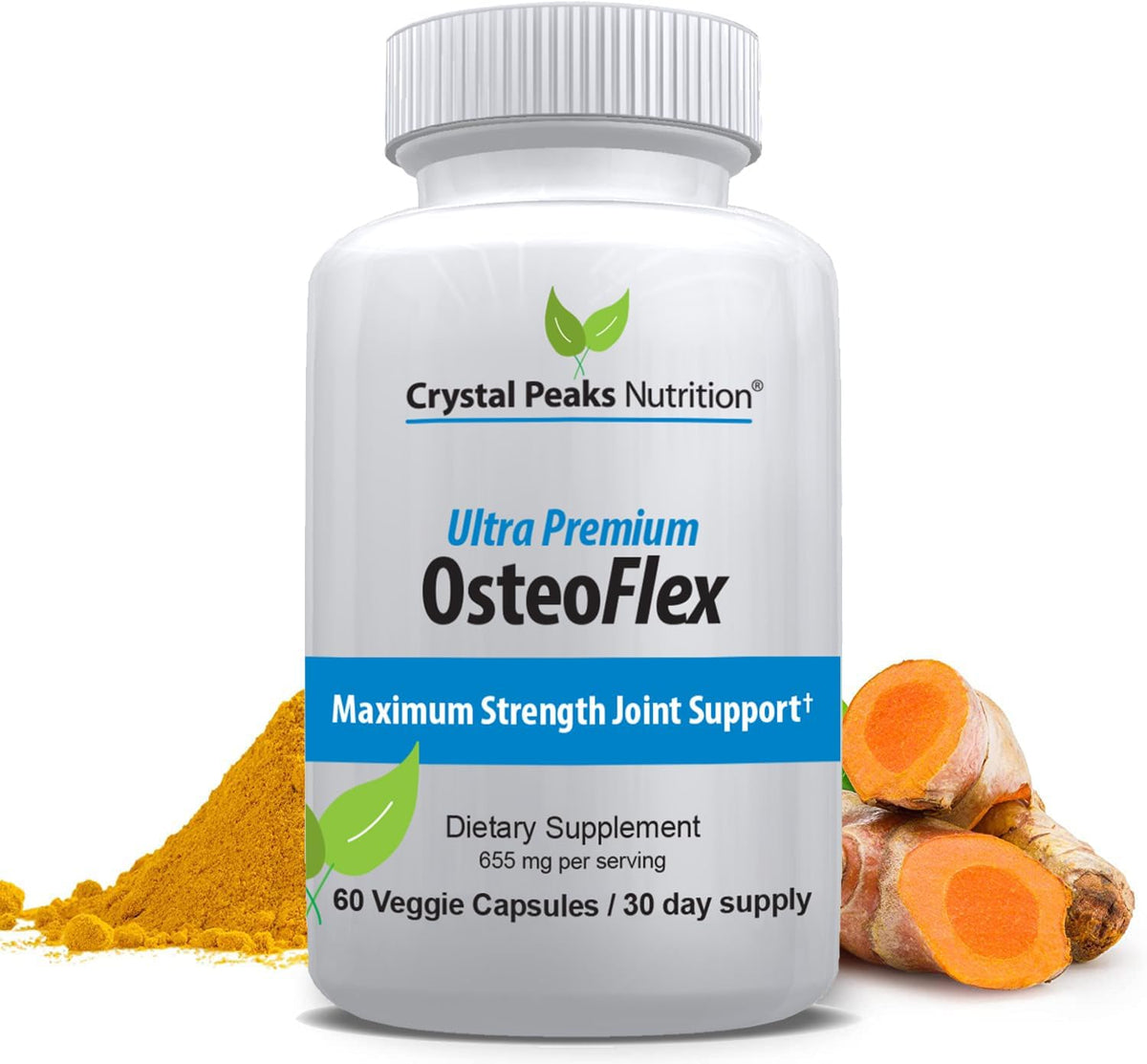 Crystal Peaks Nutrition Organic Curcuminoids Osteoflex Turmeric - 60 Capsules