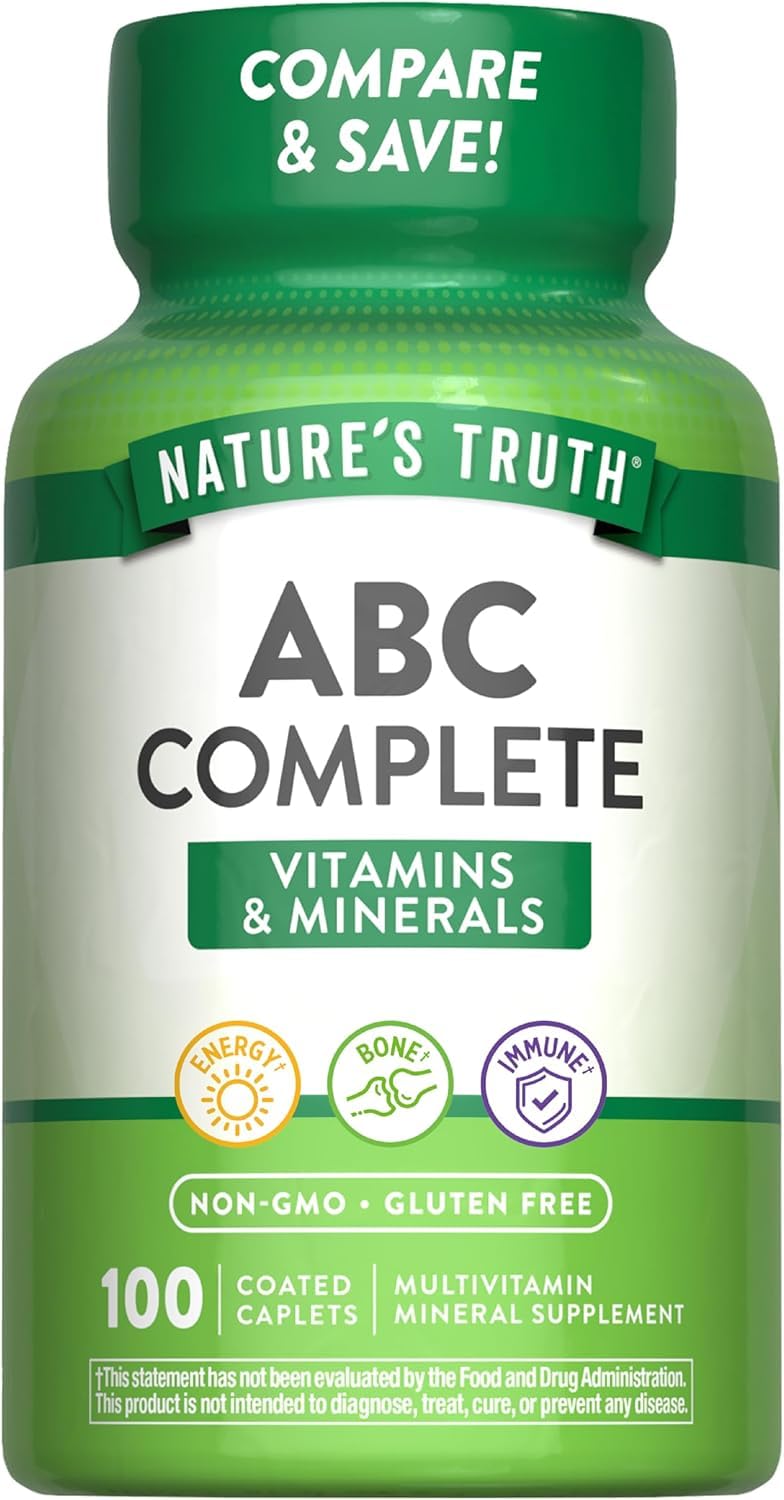 Nature's Truth ABC Complete Vitamins + Minerals Multivitamin - 100 Caplets - image 2