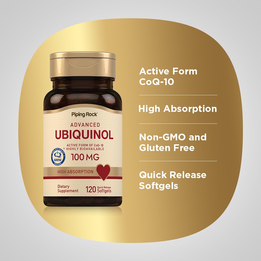 Piping Rock Ubiquinol 100mg - 120 Softgels - image 4