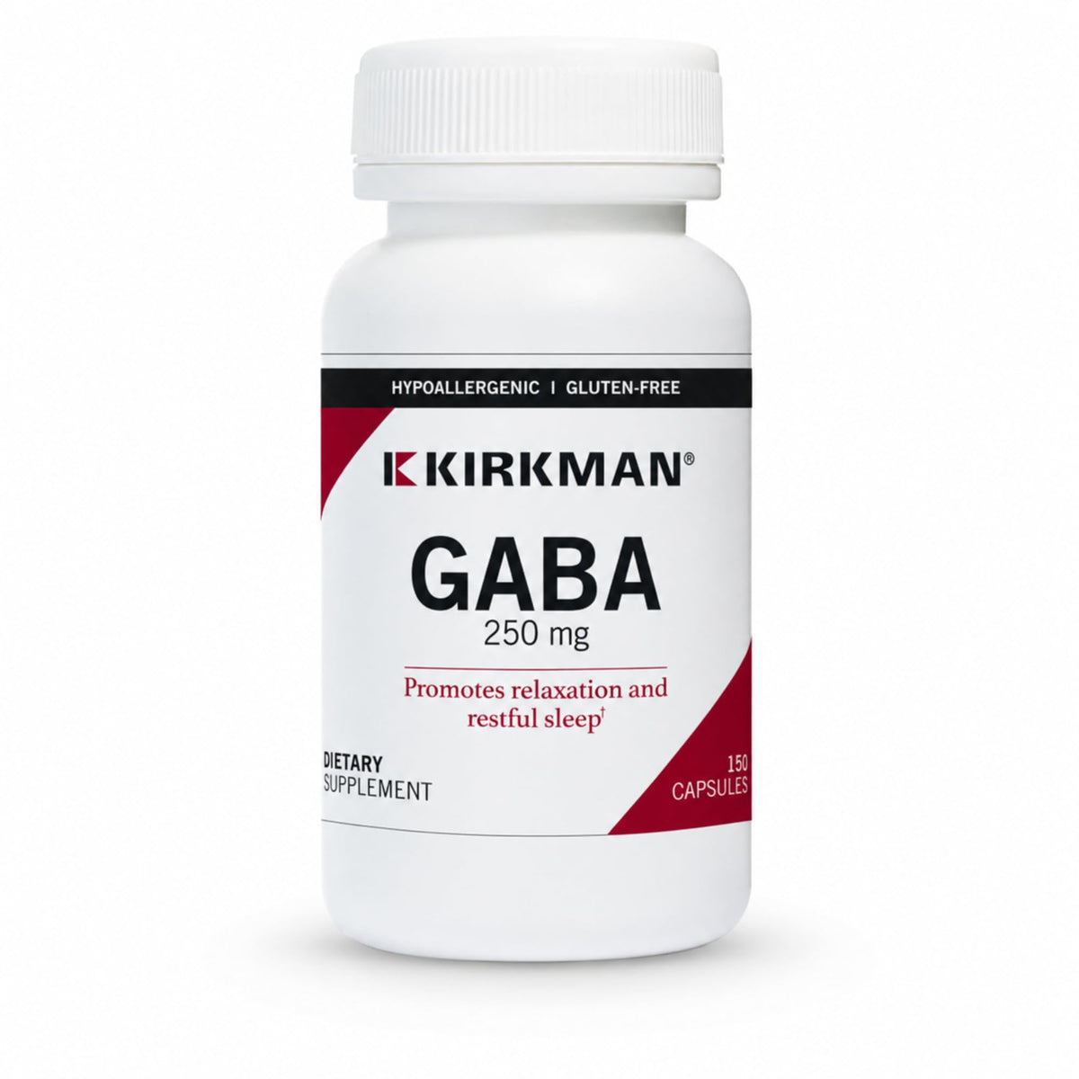 Kirkman GABA 250 mg Amino Acid Supplement - 150 Vegetarian Capsules