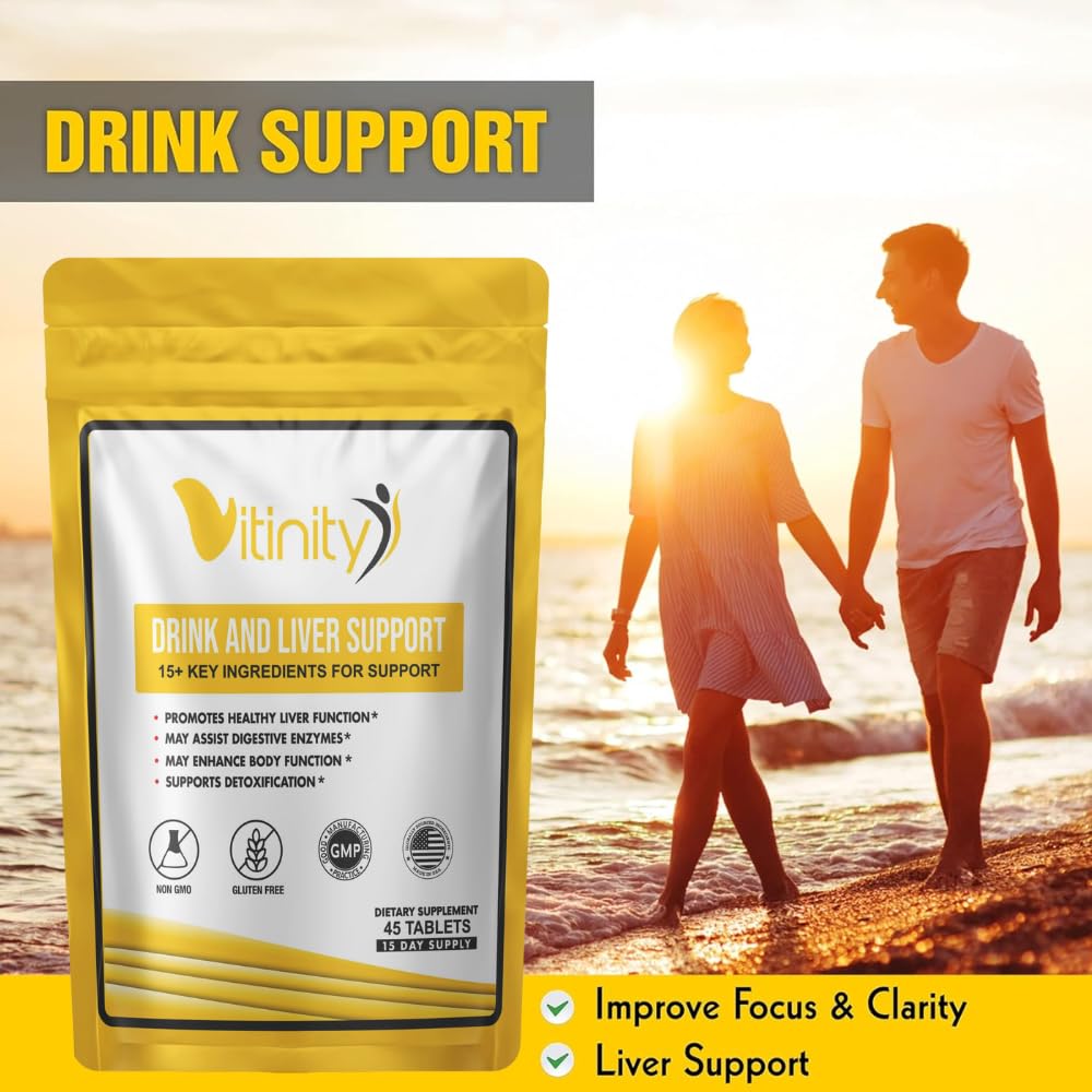 VITINITY Anti-Alcohol Drink Support & Cleanse Supplements - Craving