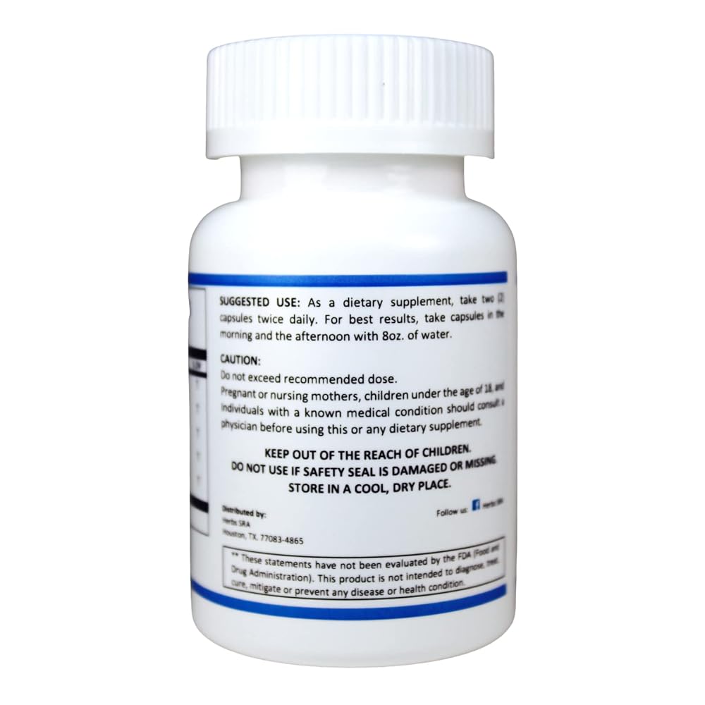 Herbs SRA Vein Support Circulation Supplement - 120 Capsules - image 3