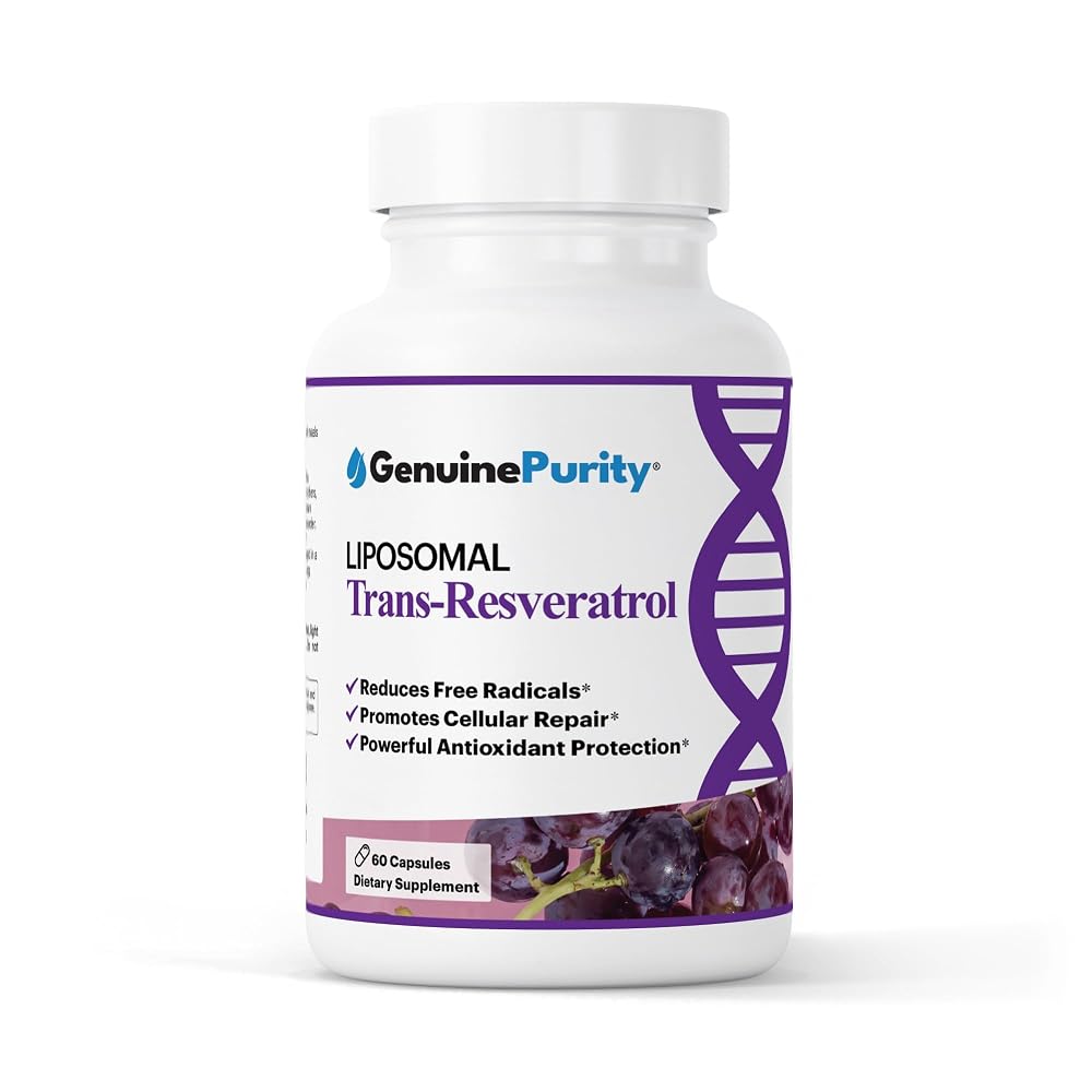 GenuinePurity Liposomal Trans Resveratrol 500mg - 60 Vegan Capsules