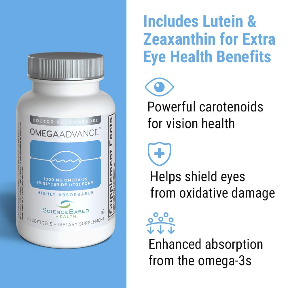 ScienceBased Health OmegaAdvance Omega-3 Fish Oil with Lutein - 60 Softgels - image 2