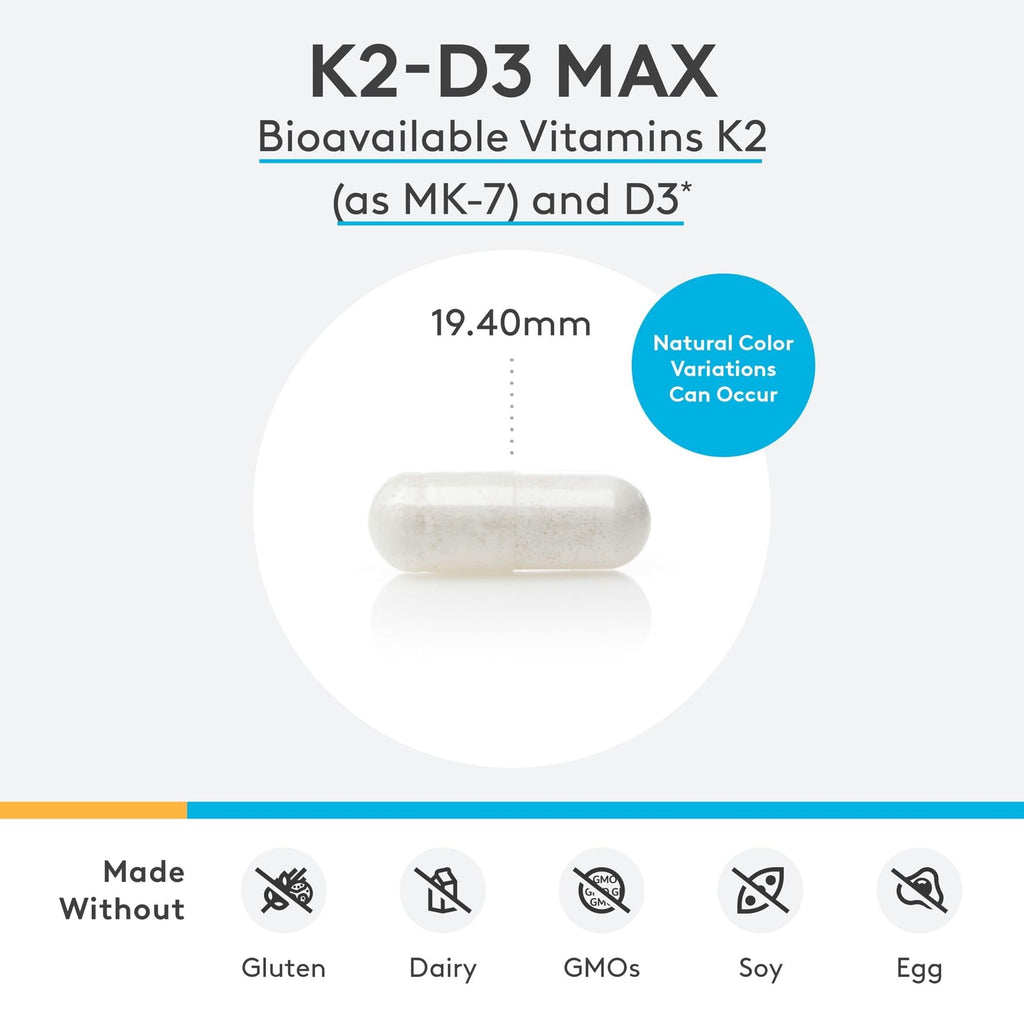XYMOGEN K2-D3 Max Vitamin D3 & K2 - 60 Capsules - image 6