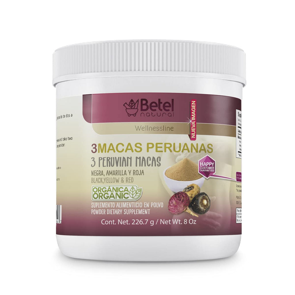 Betel Natural Organic 3 Peruvian Macas Powder for Energy - 8 Oz