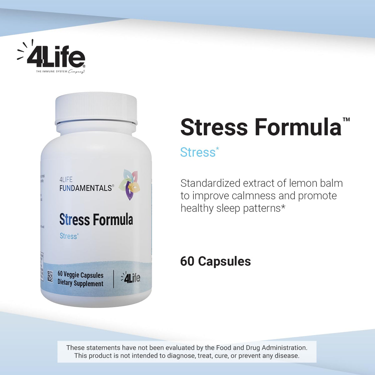 4Life Stress Formula Sleep Support with Lemon Balm Valerian - 60 Capsules - image 3