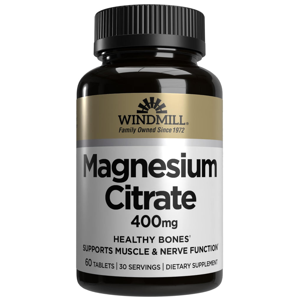 Windmill Magnesium Citrate 400 mg Tablets - 60 Count