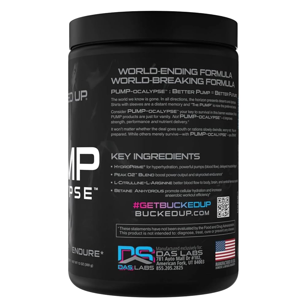 Bucked Up Pump-ocalypse Miami Nitric Oxide Booster Powder - 13 oz - image 3