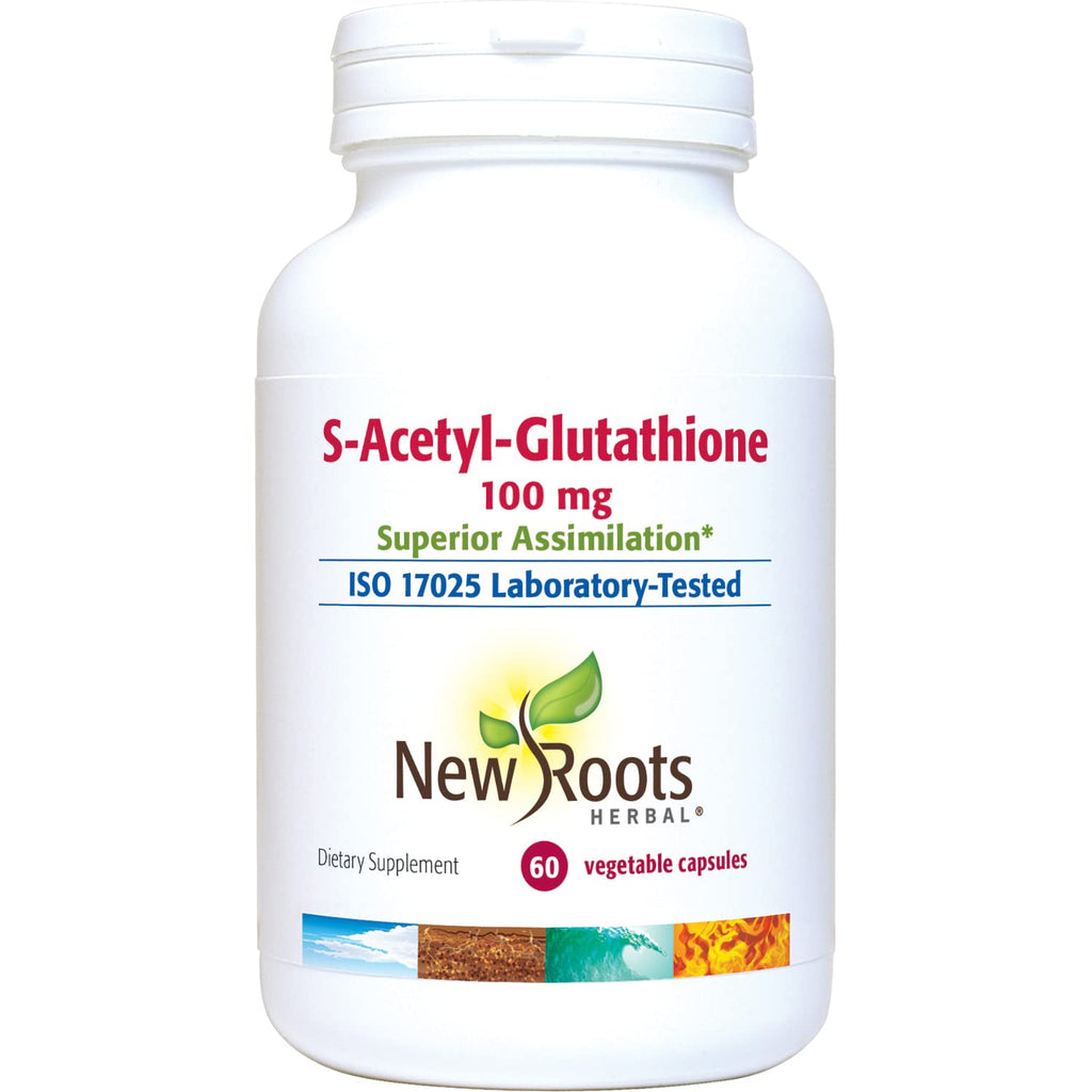 New Roots Herbal S-Acetyl-Glutathione 100mg - 60 Vegetarian Capsules