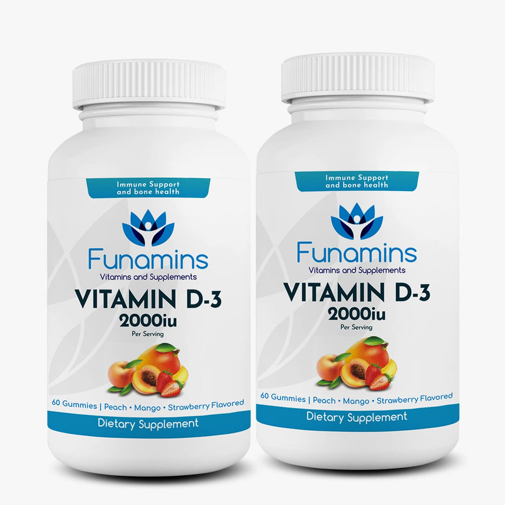 Funamins Vitamin D3 Gummies Immune & Bone Support - 120 Count