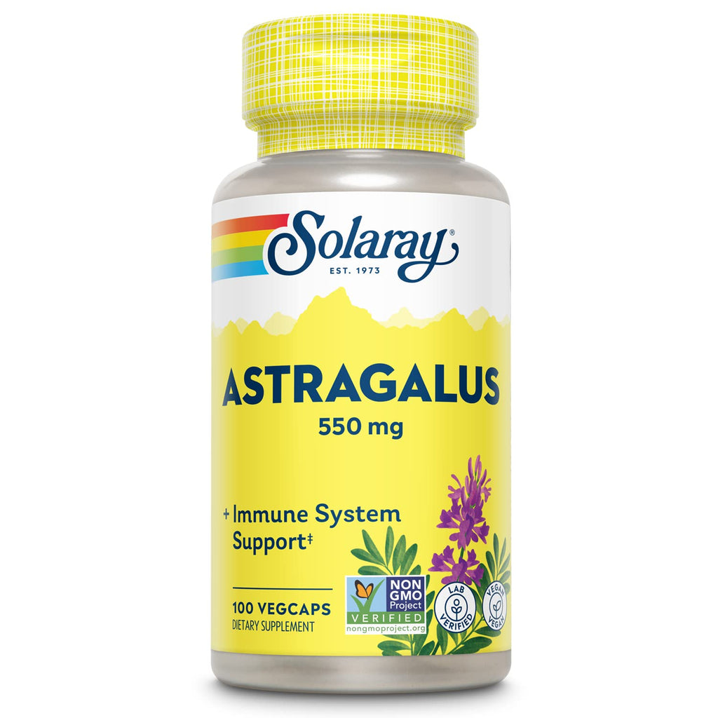 SOLARAY Astragalus Root 550 mg - 100 Vegetarian Capsules