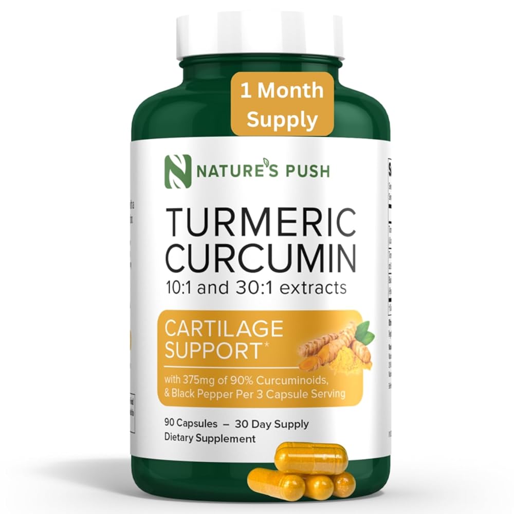 Nature's Push Turmeric Curcumin 30:1 Extract 375mg - 90 Capsules