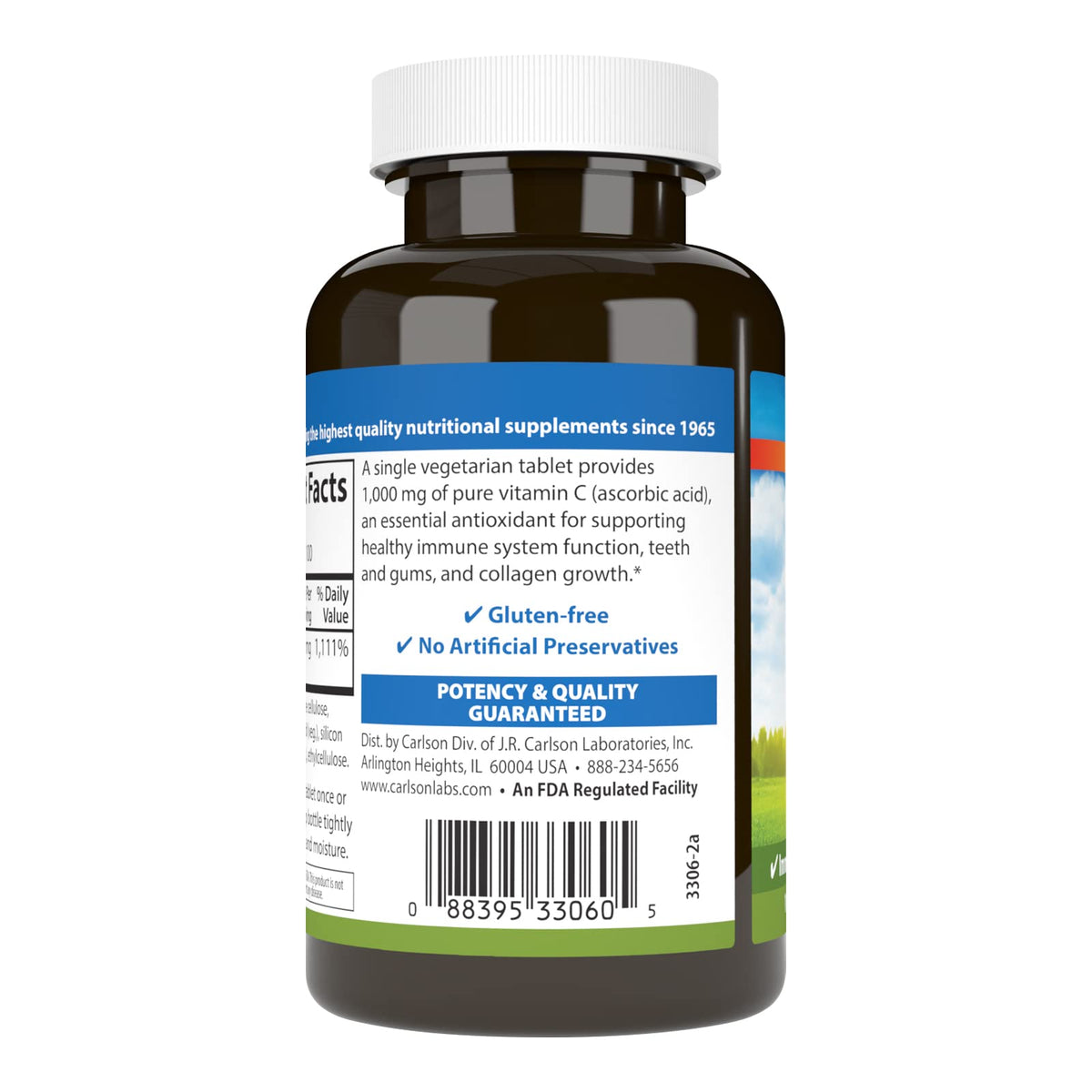 Carlson Vitamin C 1,000 mg Immune Support - 100 Tablets - image 3
