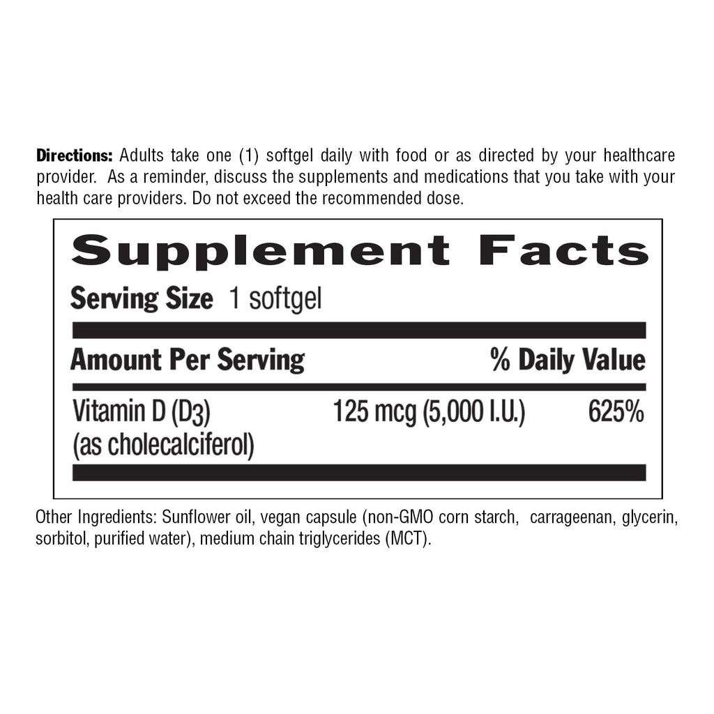 Country Life Vitamin D3 5000 IU Vegan - 60 Softgels - image 8