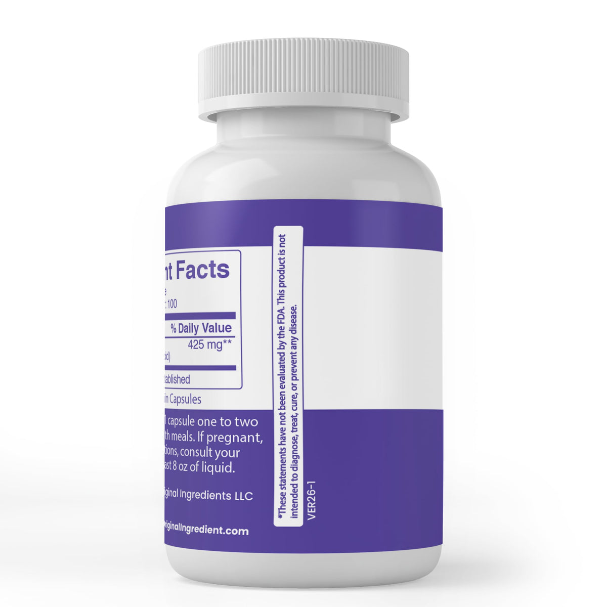 PURE ORIGINAL INGREDIENTS GABA Capsules - 100 Capsules - image 2