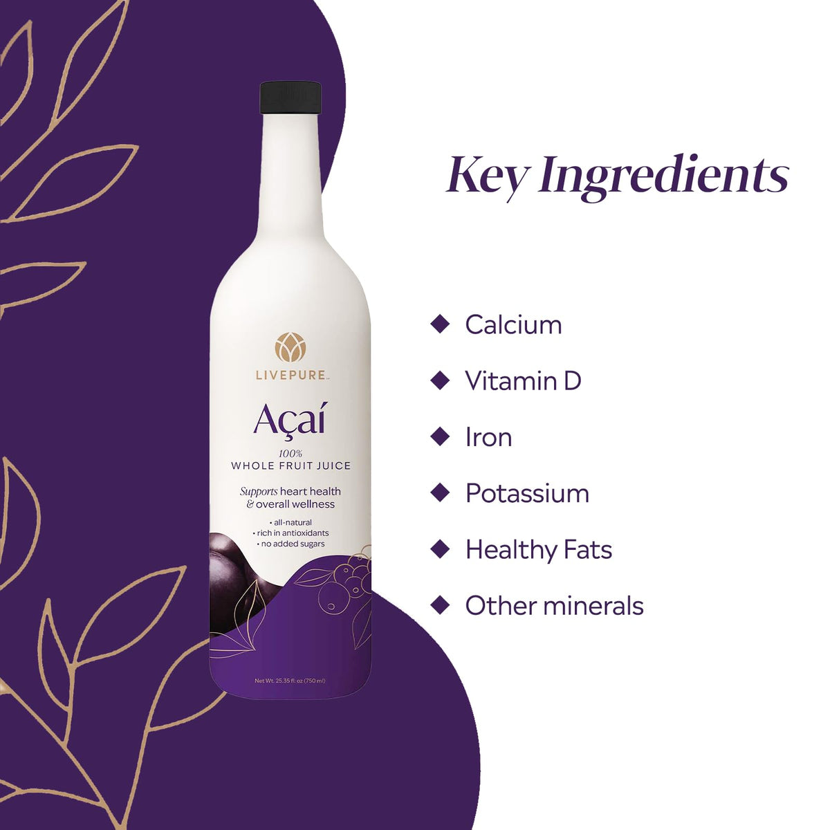 PURE 100% Acai Superfruit Juice - 750 ml - image 4