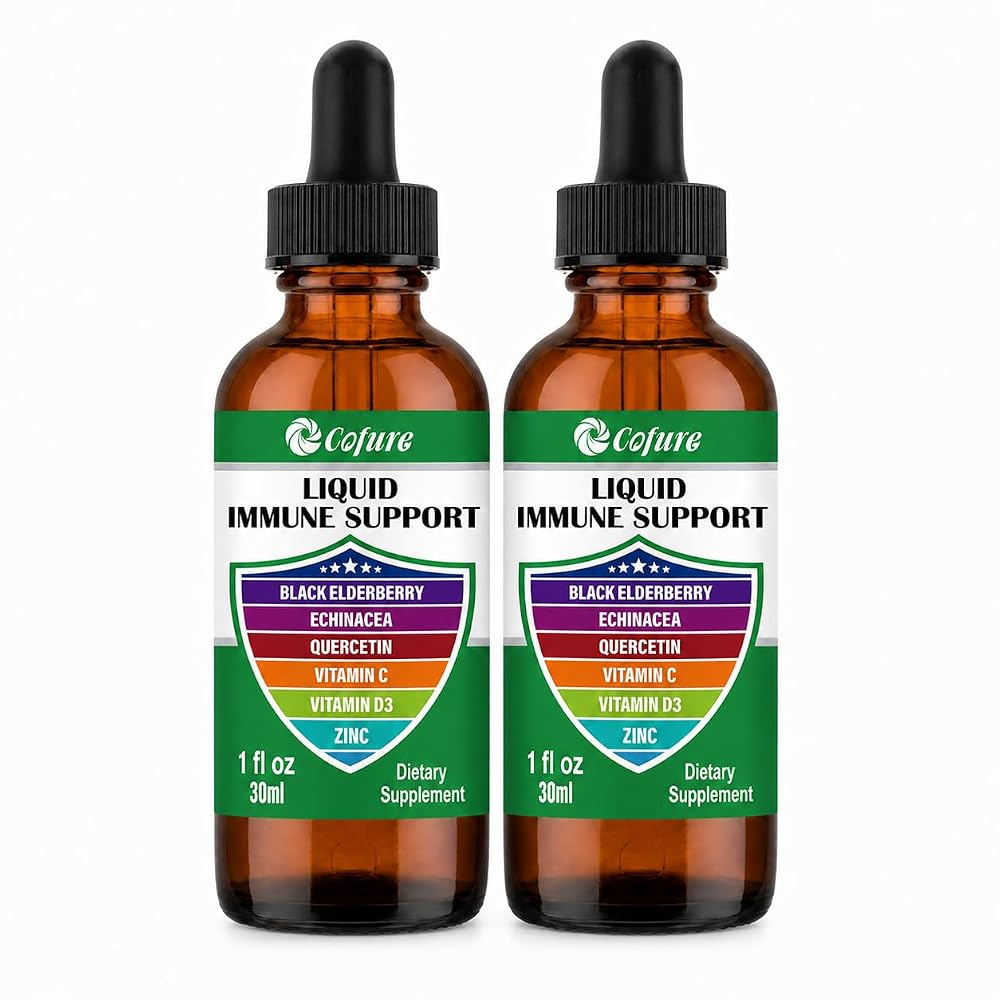 Cofure Zinc Quercetin Vitamin C D3 Liquid Immune Support with Organic