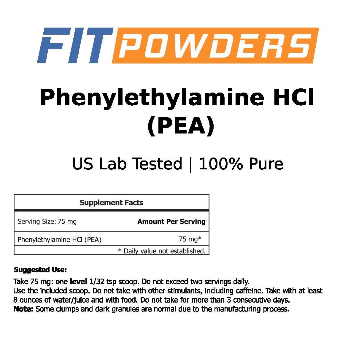 FitPowders Beta Phenylethylamine HCl (Pea) - Beta-Phenylethylamine
