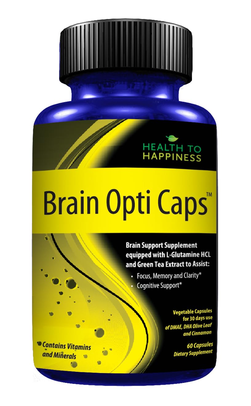 Health to Happiness Brain Opti Caps for Focus & Memory - 60 Vegetarian Capsules