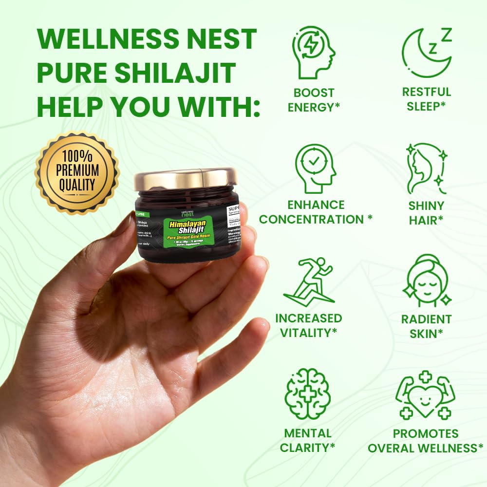 Wellness Nest Gold Grade Pure Himalayan Shilajit Resin - 30g - image 2