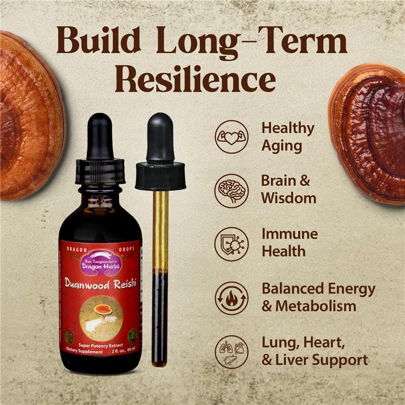 Dragon Herbs Duanwood Reishi Drops Mushroom Supplement - 2 fl oz - image 3