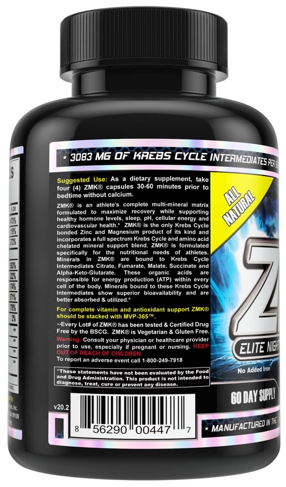 MST ZMK Nighttime Multi Mineral Supplement - 240 Capsules - image 2