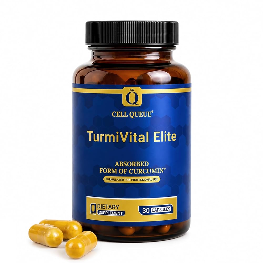 Cellqueue Turmeric Curcumin Supplement Dual Absorption - 30 Capsules