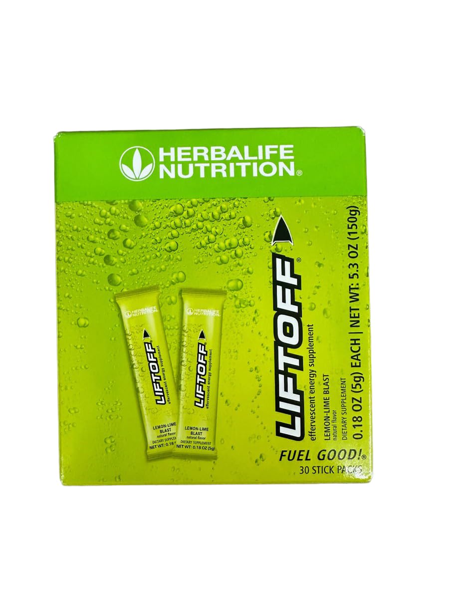 Herbalife LIFTOFF Energy Stick Packs Lemon-Lime Blast - 30 Packs