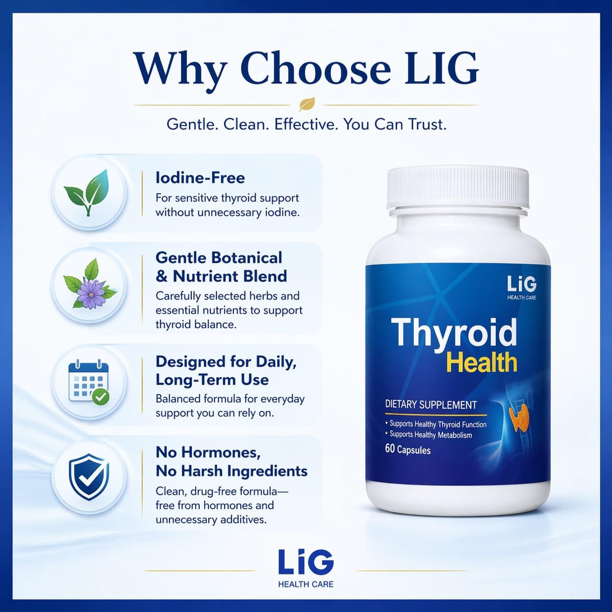LIG Health Care Thyroid Health Herbal Supplement - 60 Capsules - image 5