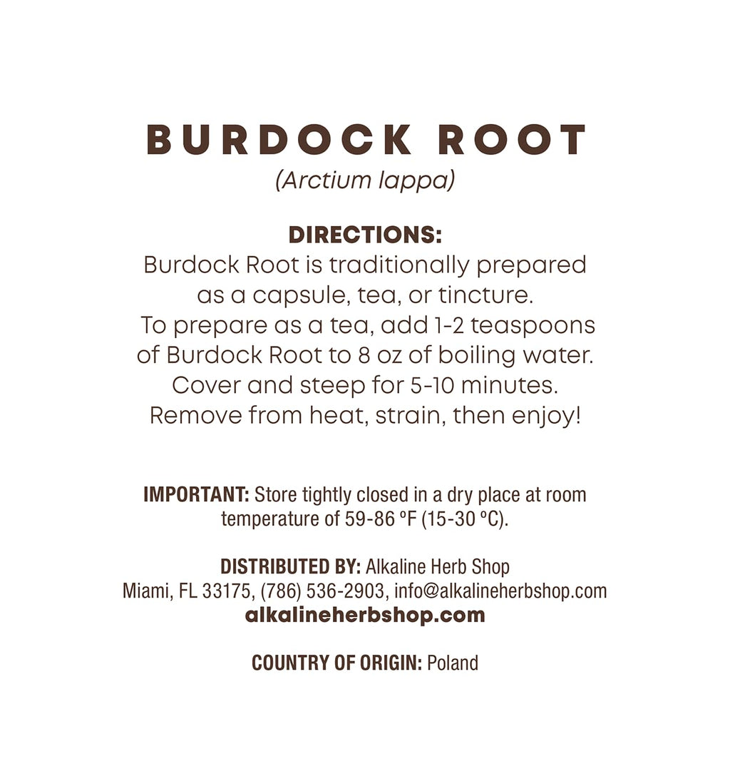 Alkaline Herb Burdock Root Tea Cut and Sifted - 4 oz - image 2