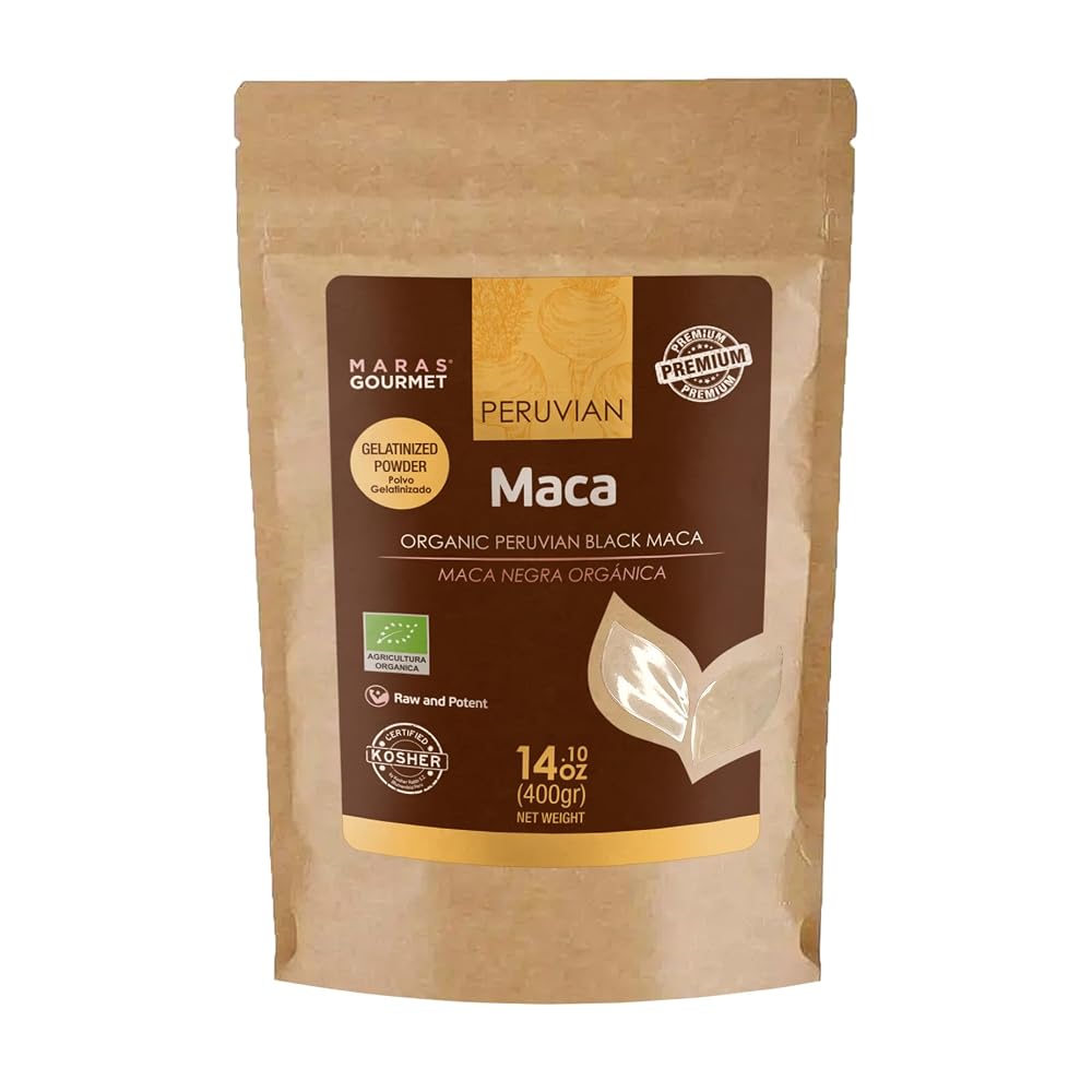 MARAS Gourmet Organic Peruvian Black Maca Powder Energy Support - 400g