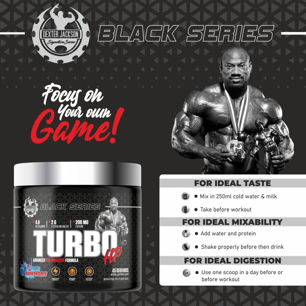DEXTER JACKSON Black Series Turbo HP Pre Workout