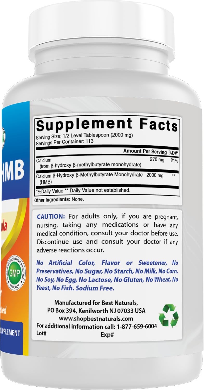 Best Naturals HMB Pure Powder - 8 oz - image 6