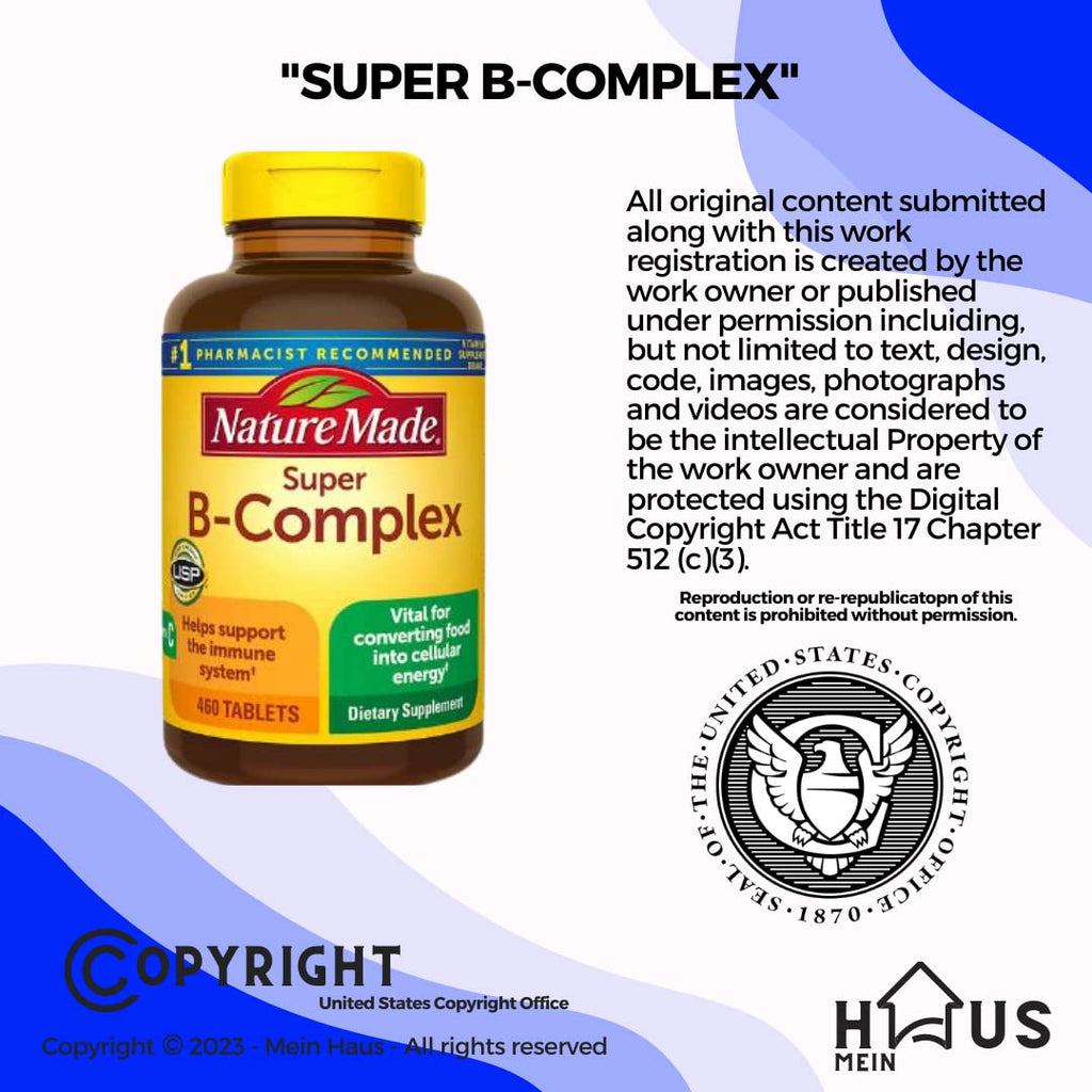 MEIN HAUS Nature Made Super B Energy Complex - 460 Tablets - image 3