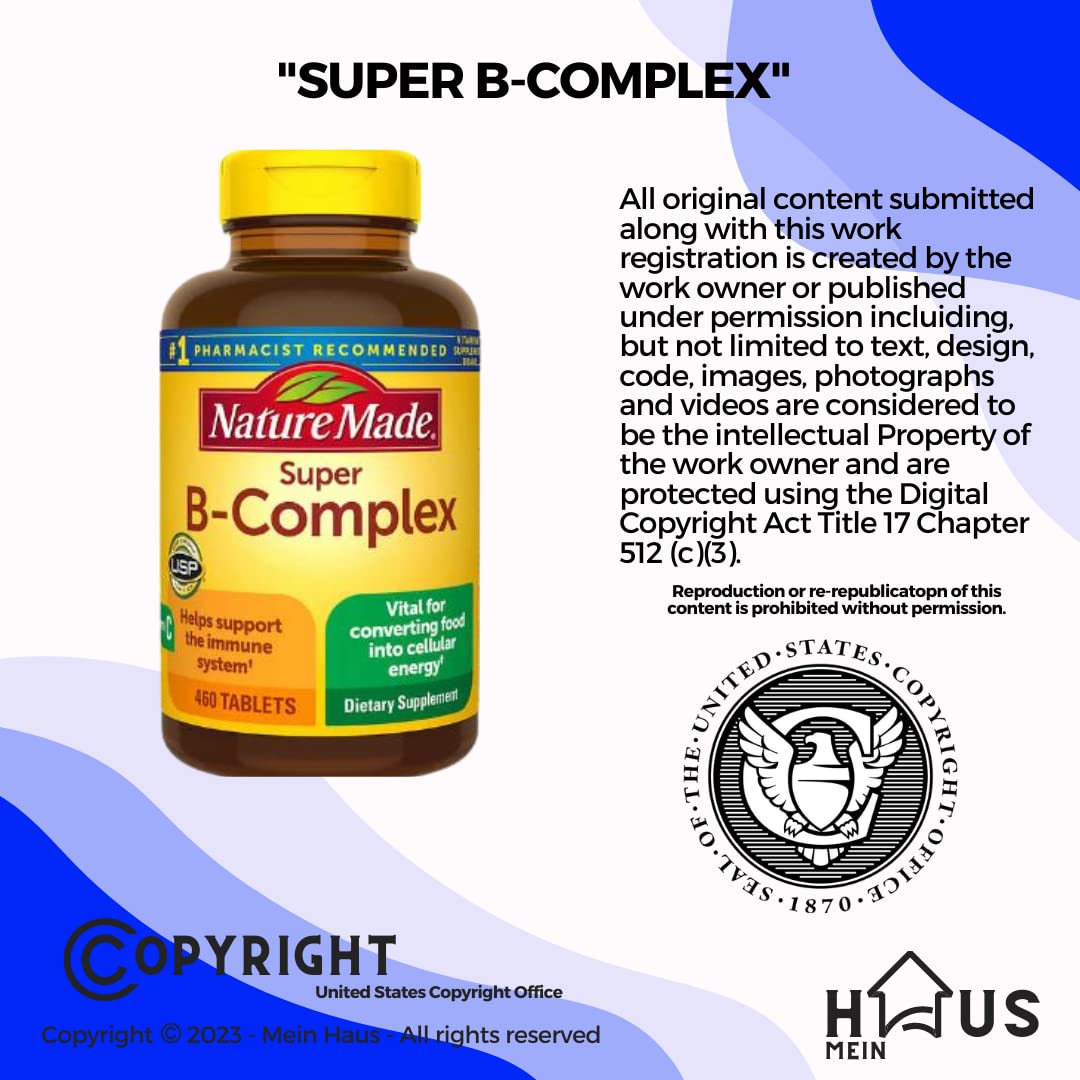 MEIN HAUS Nature Made Super B Energy Complex - 460 Tablets - image 3
