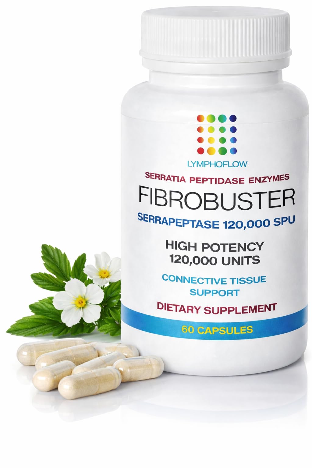 Bruizex FibroBuster Serrapeptase Proteolytic Enzymes 120,000 SPU - 60 Capsules