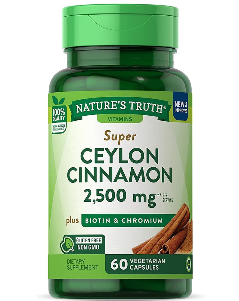 Nature's Truth Super Cinnamon Plus Biotin & Chromium Capsules - 180 Count