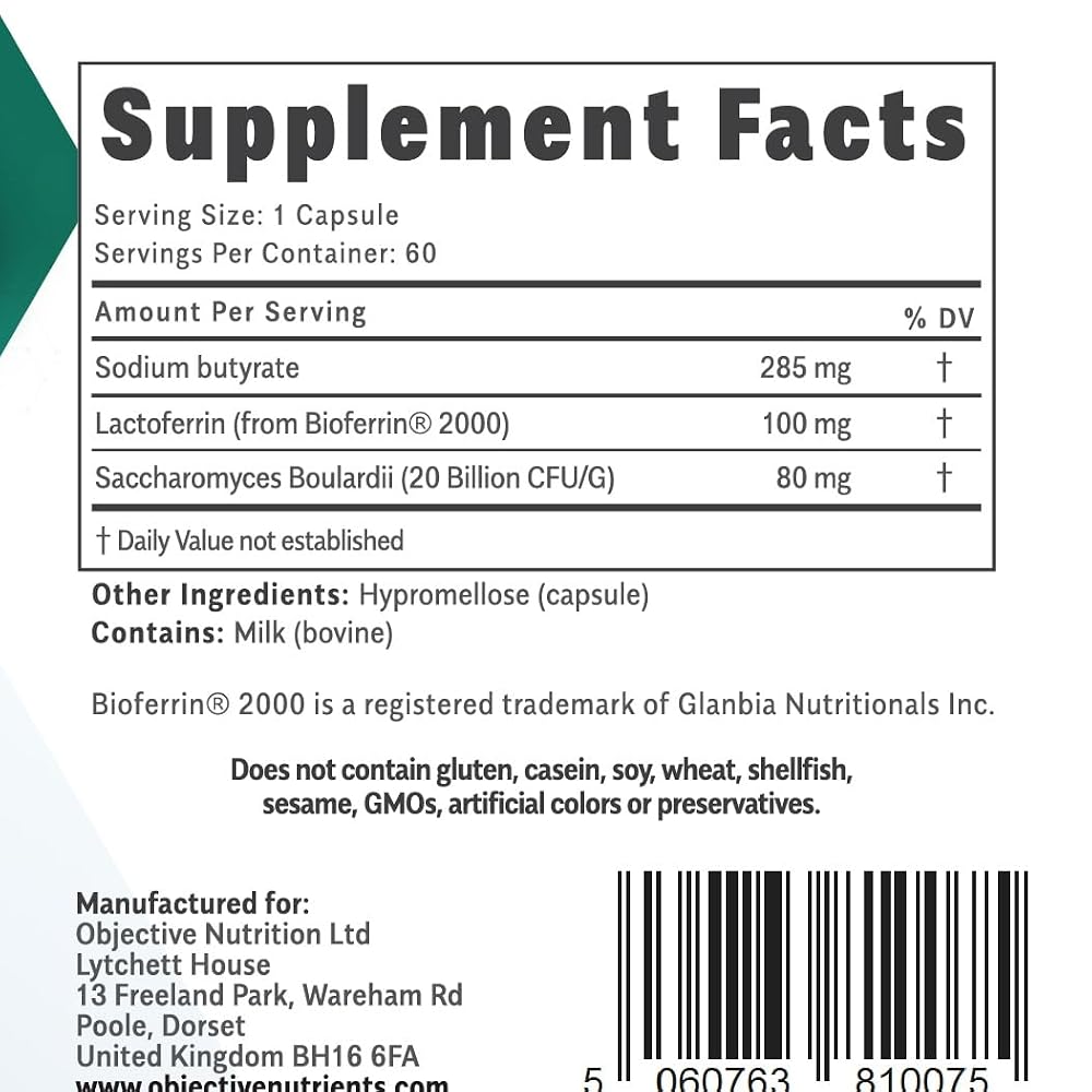 Objective Nutrients Gutmax Gut Formula with Lactoferrin - 60 Capsules - image 3