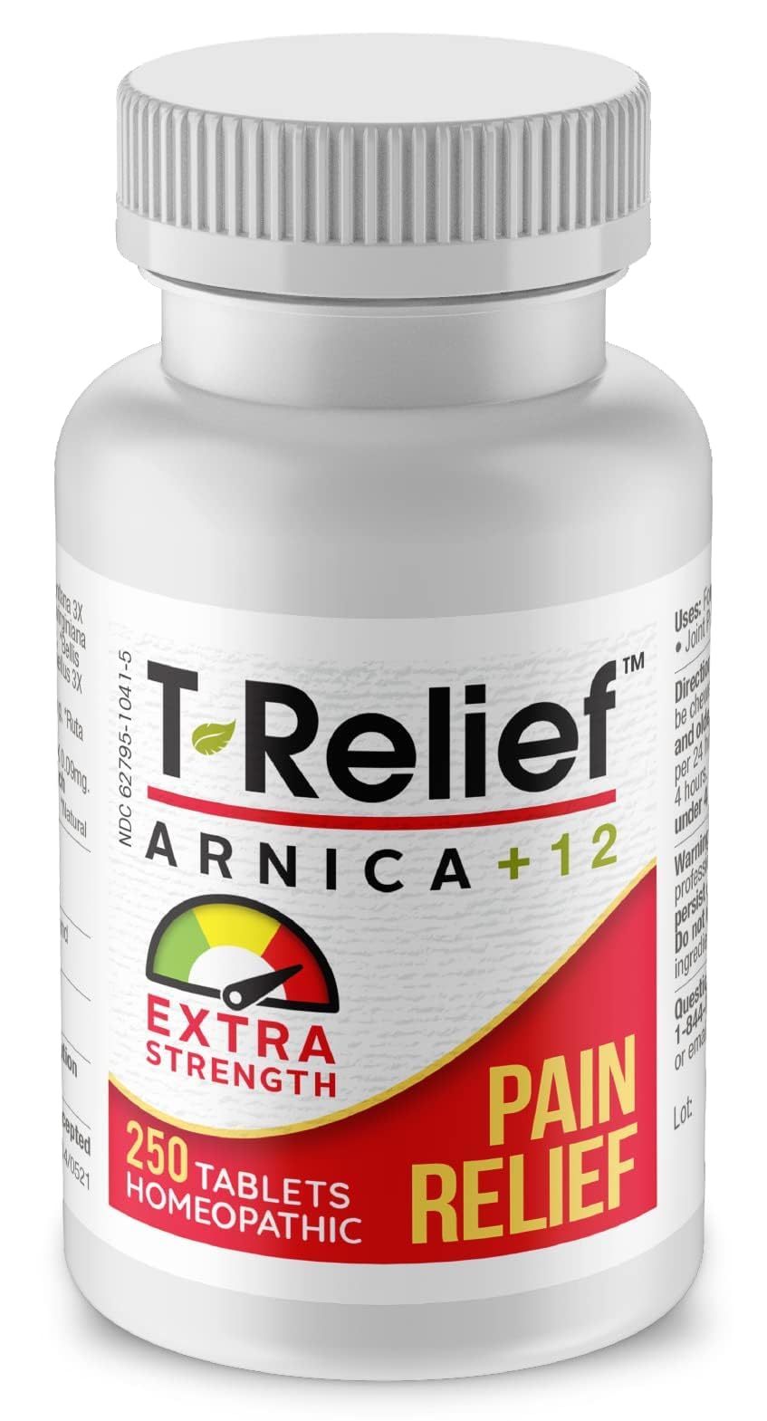 MediNatura T-Relief Arnica +12 Tablets for Discomfort Relief - 250 Count