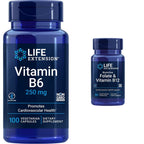 Life Extension Vitamin B6 250 mg & BioActive Folate B12 - 2 Pack