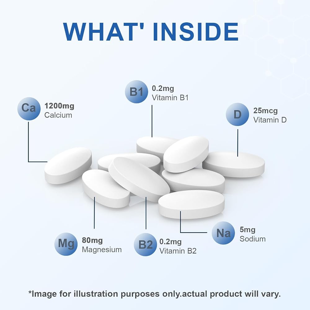 Mellk Calcium Supplement with Vitamin D3 and Magnesium - 186 Tablets - image 3
