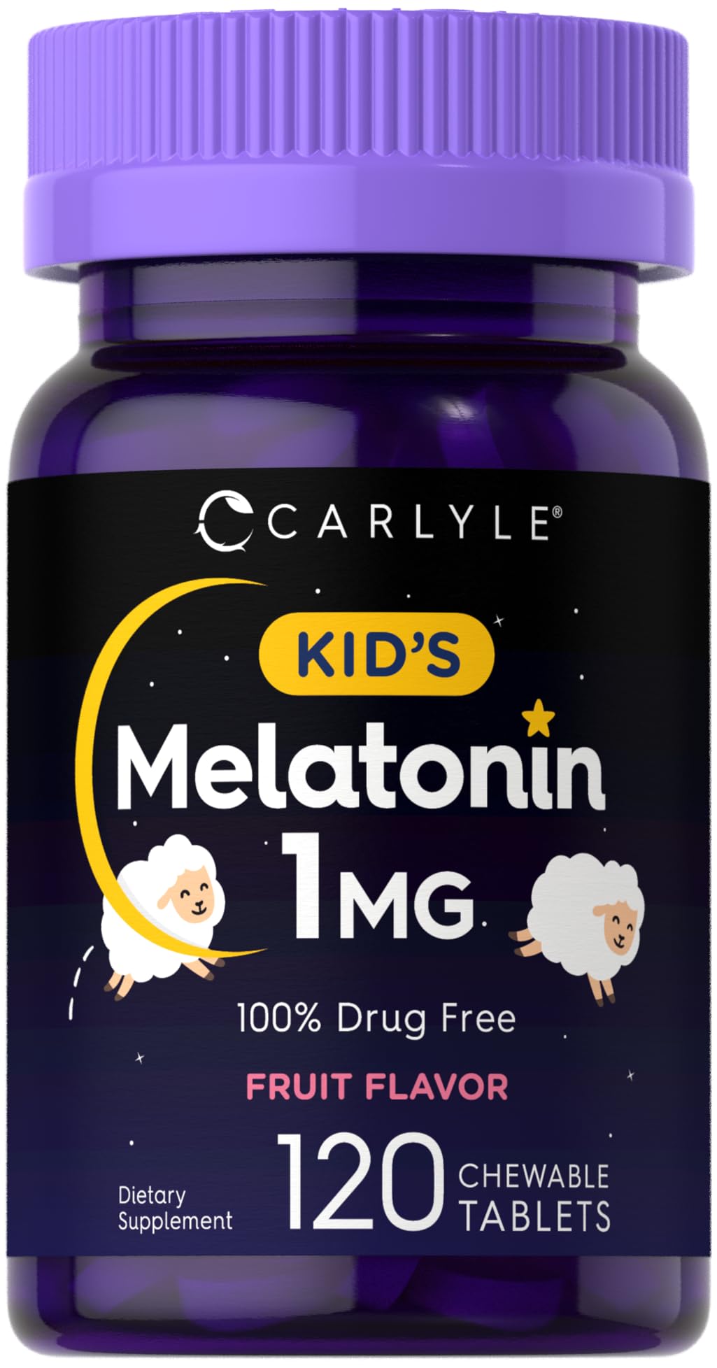 Carlyle Kids Melatonin 1mg - 120 Chewable Tablets